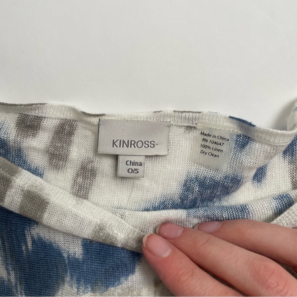NWT KINROSS CASHMERE linen shawl - Picture 3 of 4